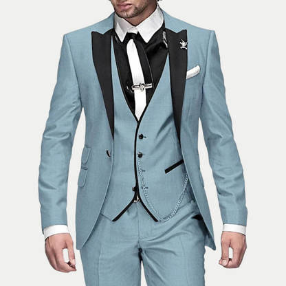 Slim Fit Three Piece Tuxedo Suit for Men